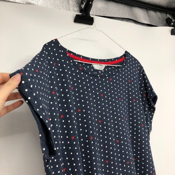 M&S loungewear polka dot navy red sleep t-shirt dress NWT size 10 - Picture 9 of 14
